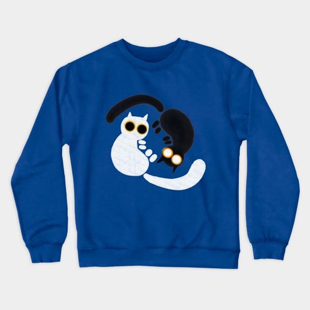 White Cat Black Cat Crewneck Sweatshirt by le_onionboi